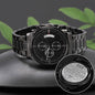 Men's Black Chronograph Watch - Gift for Dad - Engraved Message from Son
