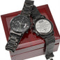 Men's Black Chronograph Watch - Gift for Dad - Engraved Message from Son