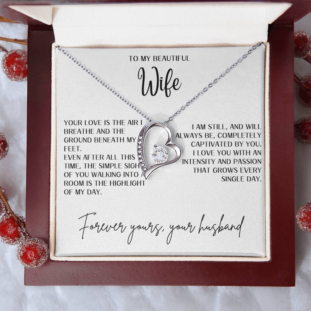 Gift for Wife "Captivated by you" Forever Love Necklace