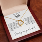 Gift for Wife "You are my heart,my soul and my entire world" Forever Love necklace