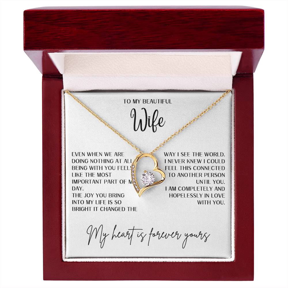 Gift for Wife "Hopelessly in love with you" Forever Love necklace