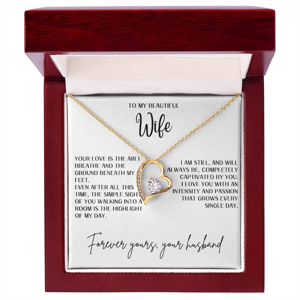 Gift for Wife "Captivated by you" Forever Love Necklace