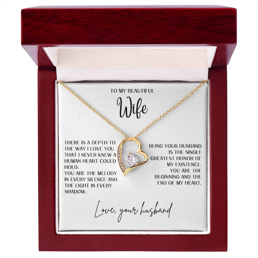 Gift for Wife "You are the beginning and the end" Forever Love necklace