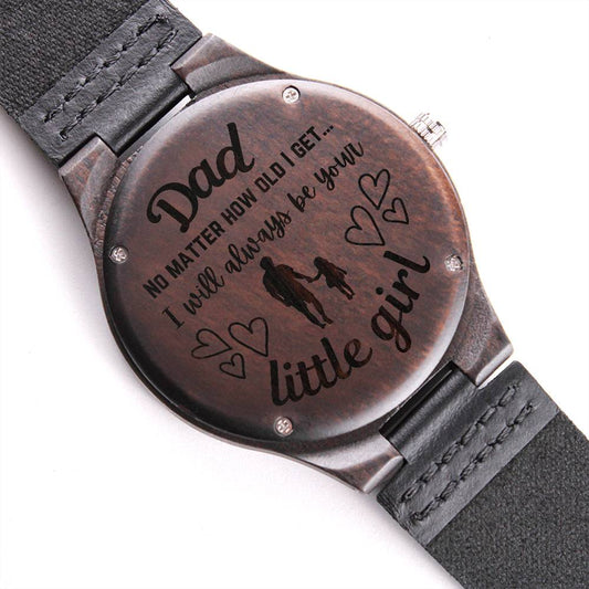 Men's Engraved Watch - Gift for Father - Engraved Message from Daughter