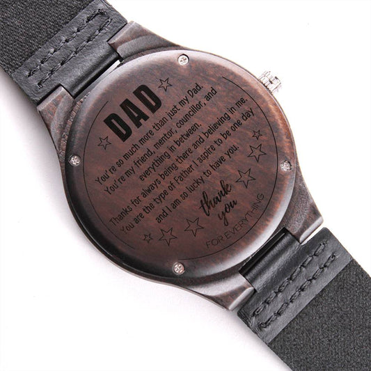 Men's Engraved Watch - Gift for Father - Engraved Message from Son