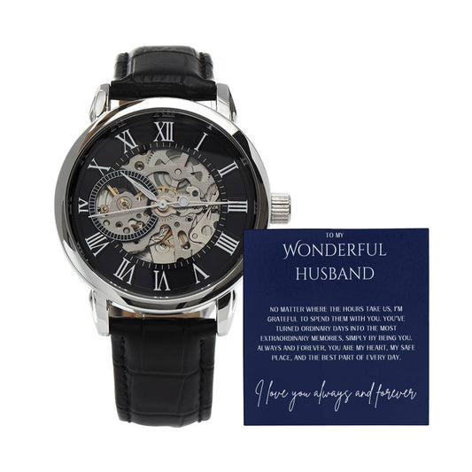 Men’s Openwork Watch - To My Wonderful Husband