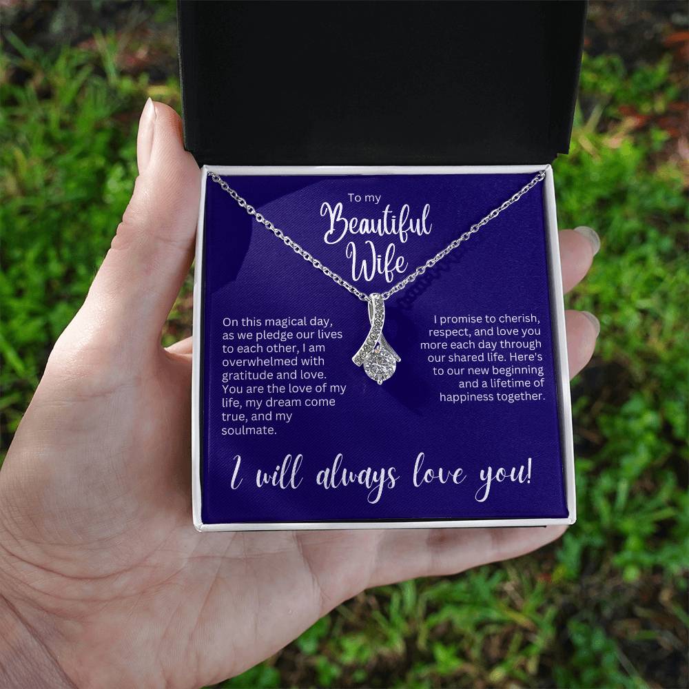 To My Wife Alluring Beauty Necklace 2024 - Custom Necklace, For Wife Necklace, Personalized Gift For Her, Jewelry, Alluring Necklace