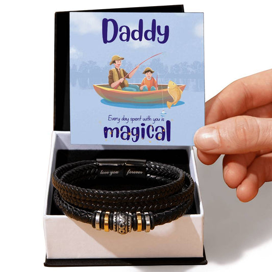 Men's Bracelet - Fishing Themed Message