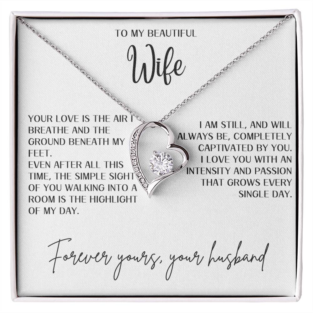 Gift for Wife "Captivated by you" Forever Love Necklace