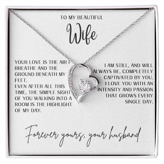 Gift for Wife "Captivated by you" Forever Love Necklace