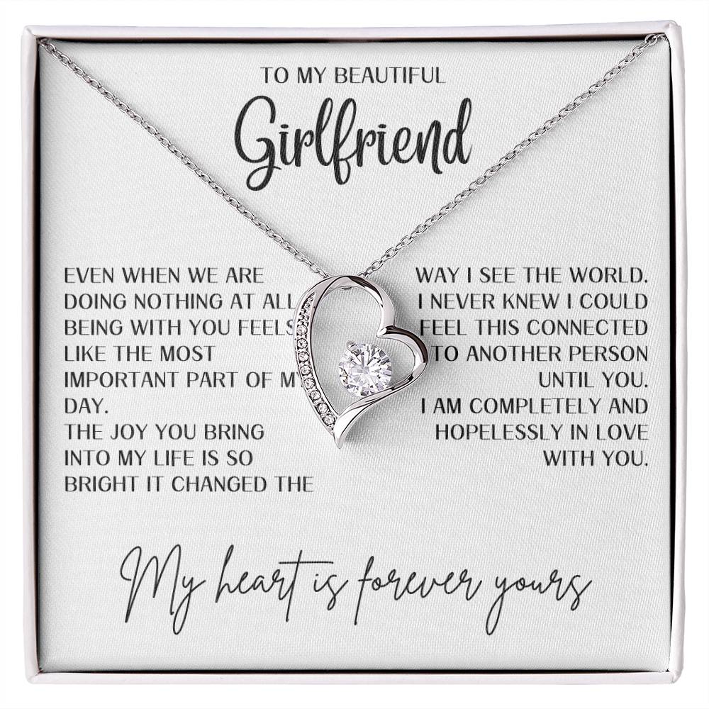 Gift for Girlfriend "Hopelessly in love with you" Forever Love necklace