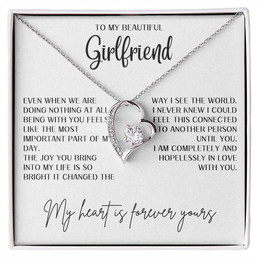 Gift for Girlfriend "Hopelessly in love with you" Forever Love necklace