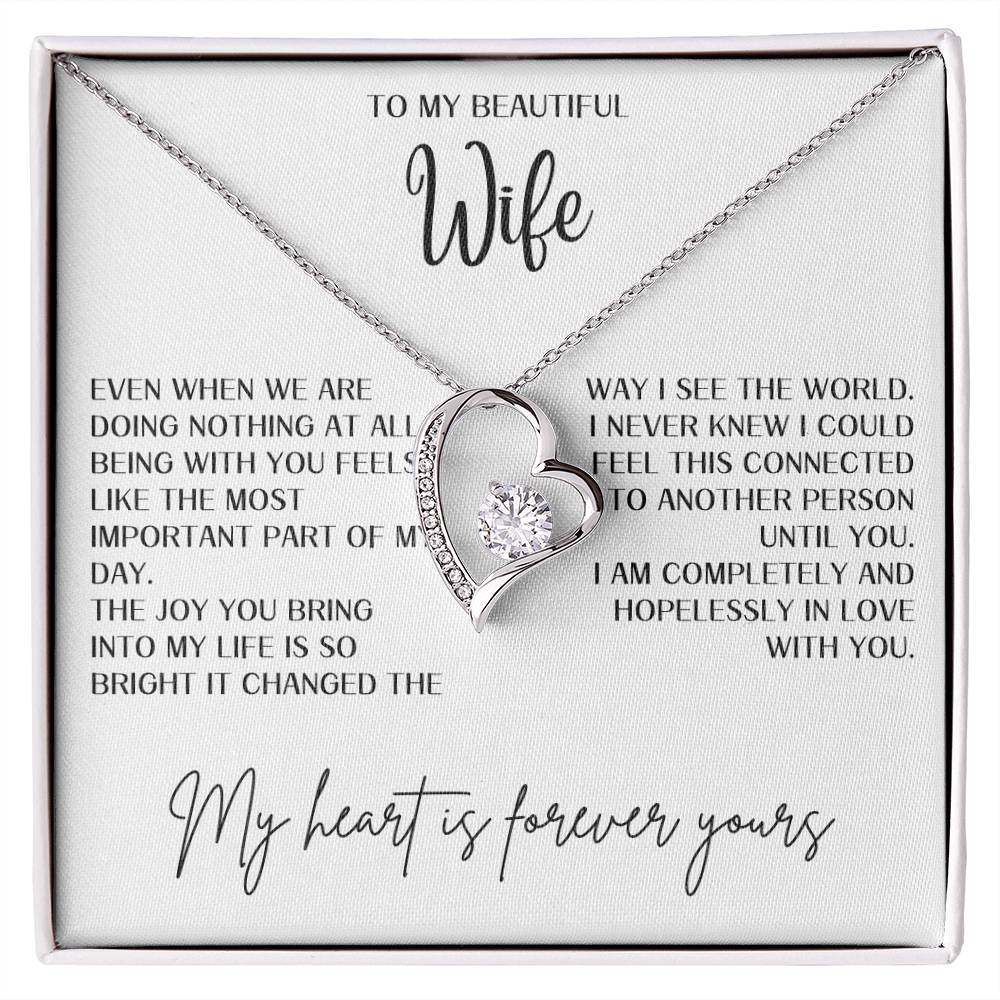 Gift for Wife "Hopelessly in love with you" Forever Love necklace