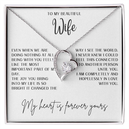 Gift for Wife "Hopelessly in love with you" Forever Love necklace