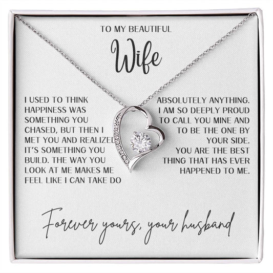 Gift for Wife "You are the best thing that has happened to me" Forever Love Necklace