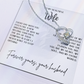 Gift for Wife "You are my heart,my soul and my entire world" Forever Love necklace