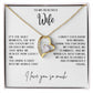 Gift for Wife "You bring a light into my world" Forever Love necklace