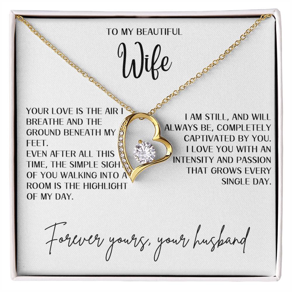 Gift for Wife "Captivated by you" Forever Love Necklace