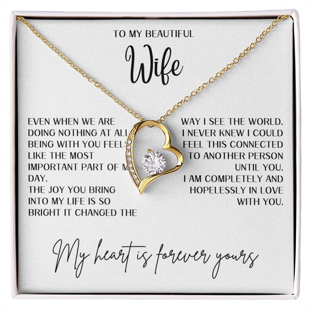 Gift for Wife "Hopelessly in love with you" Forever Love necklace