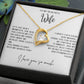 Gift for Wife "You bring a light into my world" Forever Love necklace