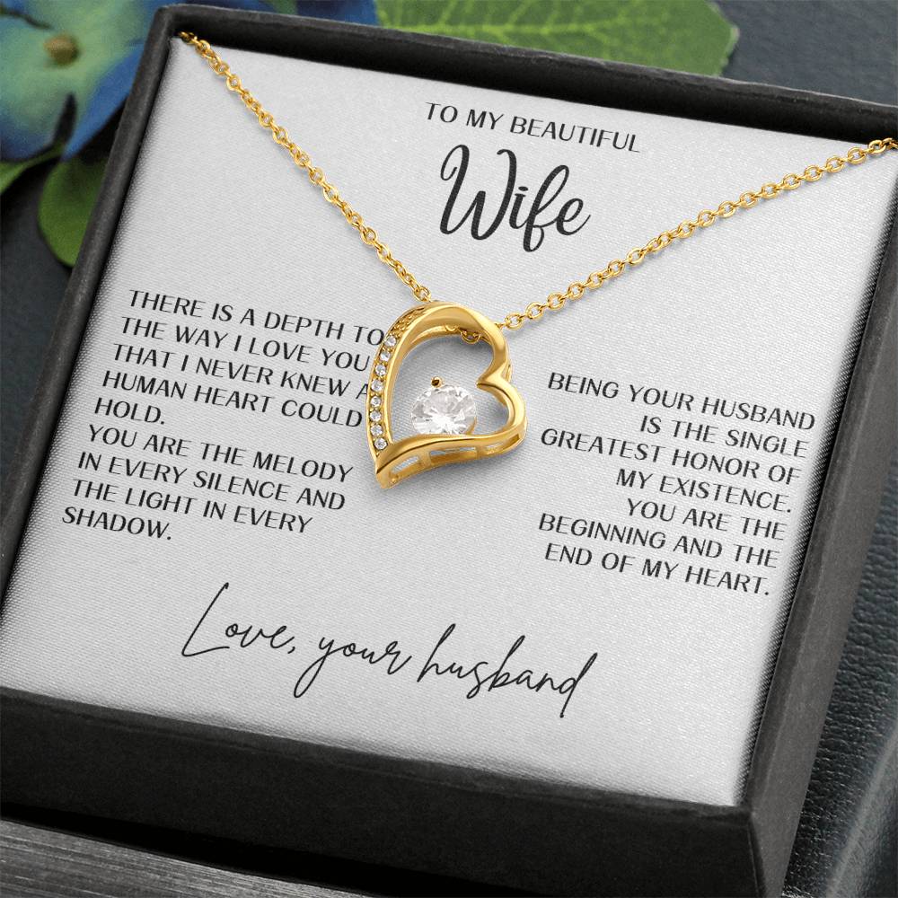 Gift for Wife "You are the beginning and the end" Forever Love necklace